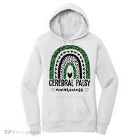 Cerebral Palsy Awareness Rainbow Heart Women's Hoodie thumb 0