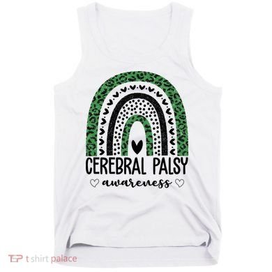 Cerebral Palsy Awareness Rainbow Heart Tank Top