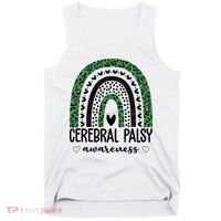 Cerebral Palsy Awareness Rainbow Heart Tank Top thumb 0