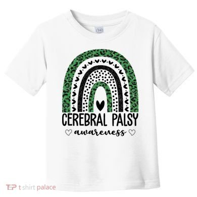 Cerebral Palsy Awareness Rainbow Heart Toddler T-Shirt