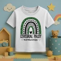 Cerebral Palsy Awareness Rainbow Heart Toddler T-Shirt thumb 3