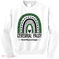 Cerebral Palsy Awareness Rainbow Heart Kids Sweatshirt thumb 0