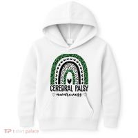 Cerebral Palsy Awareness Rainbow Heart Kids Hoodie thumb 0