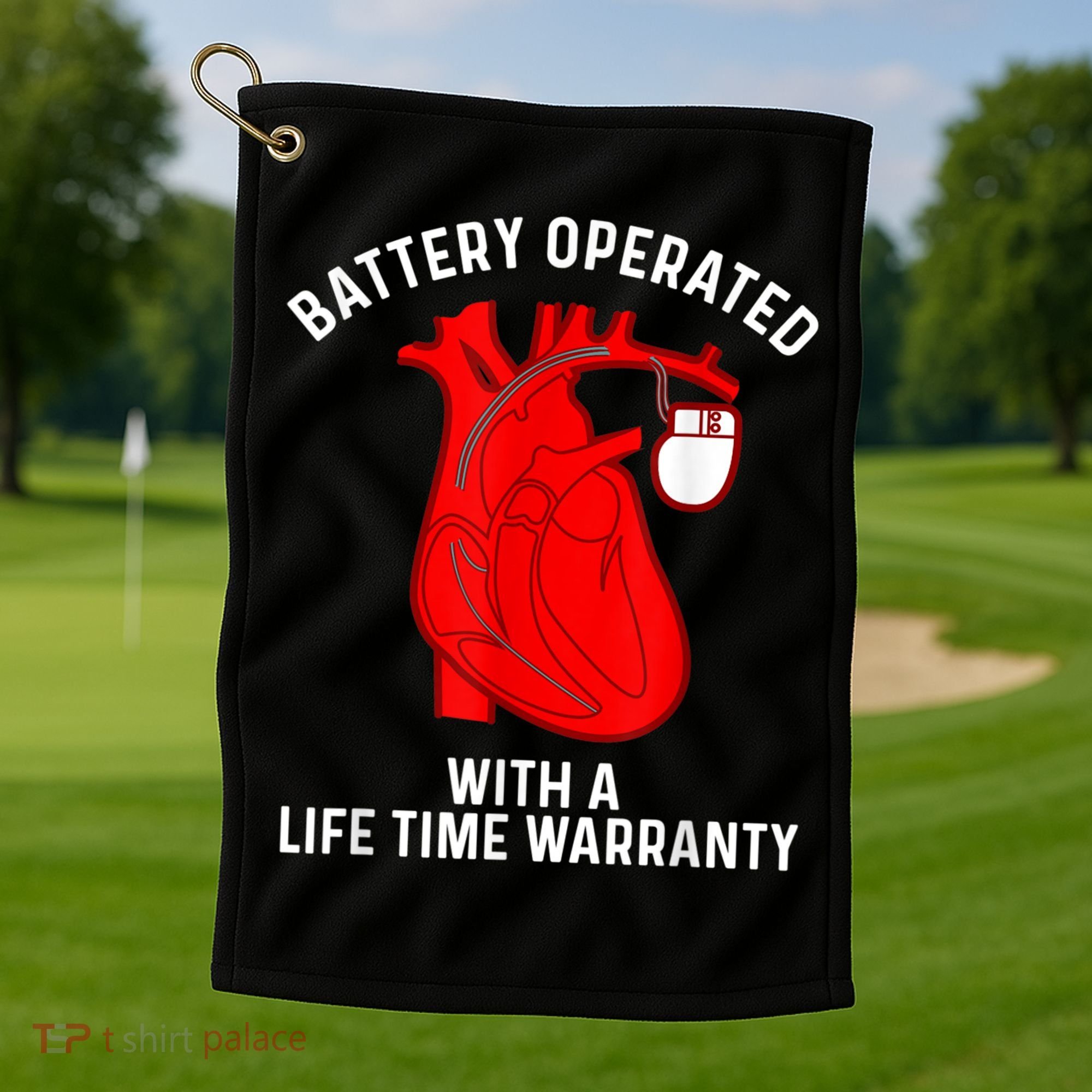 Cool Pacemaker Art For Men Women Artificial Heart Pacemaker Golf Towel