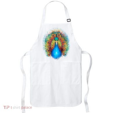 Colorful Peacock Art Apron