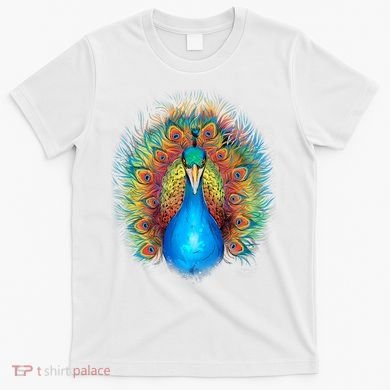Colorful Peacock Art T-Shirt