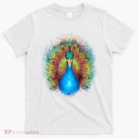 Colorful Peacock Art T-Shirt thumb 0