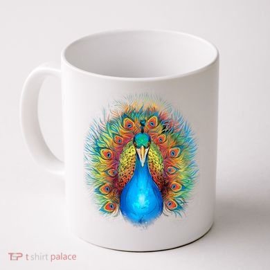 Colorful Peacock Art Coffee Mug