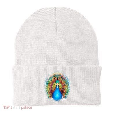 Colorful Peacock Art Beanie