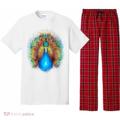 Colorful Peacock Art Pajama Set