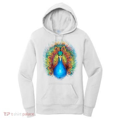 Colorful Peacock Art Women's Hoodie
