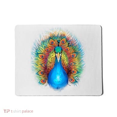 Colorful Peacock Art Mousepad
