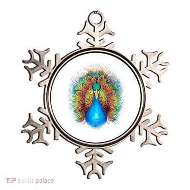 Colorful Peacock Art Ornament