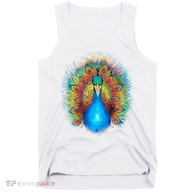 Colorful Peacock Art Tank Top