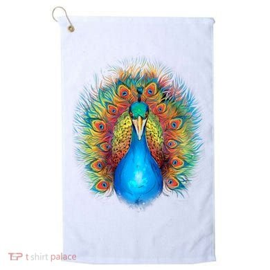 Colorful Peacock Art Golf Towel