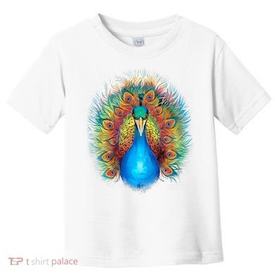 Colorful Peacock Art Toddler T-Shirt
