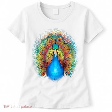 Colorful Peacock Art Women's T-Shirt