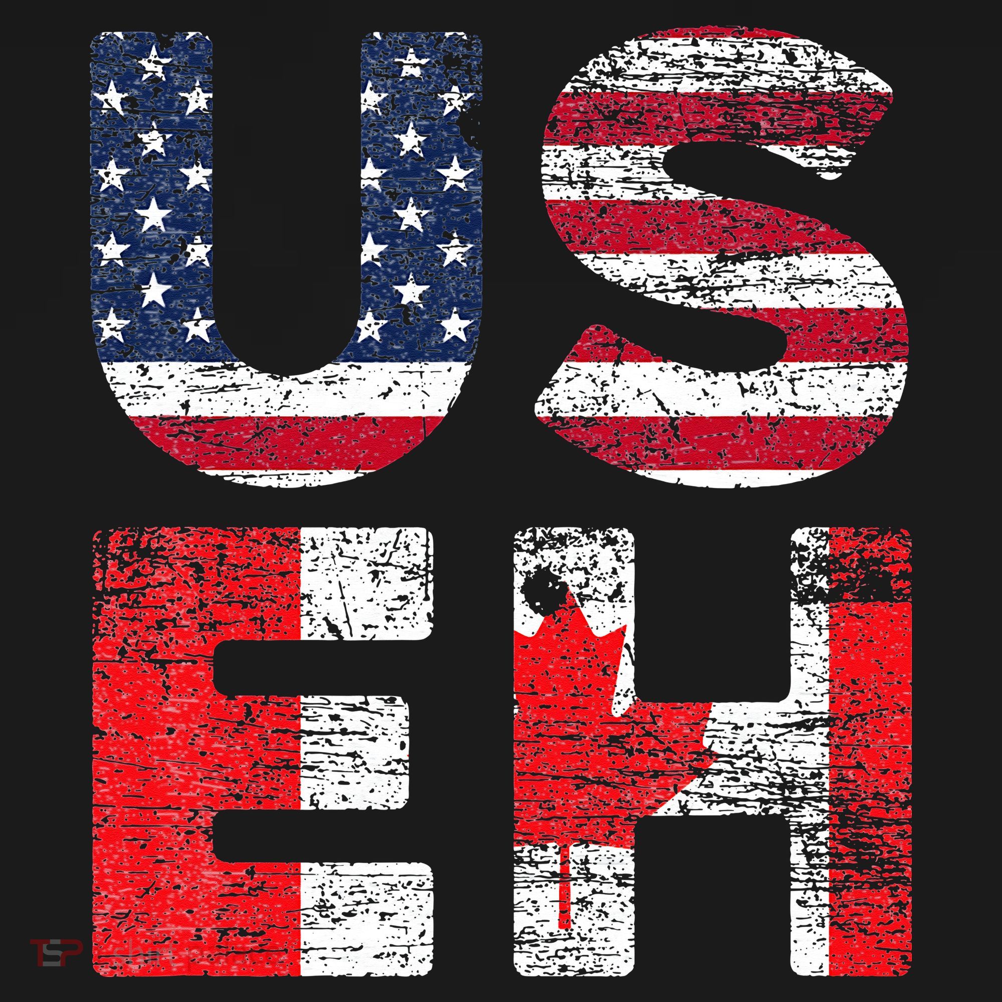 Canadian Pride American USA USEH US Flag Canada T-Shirt