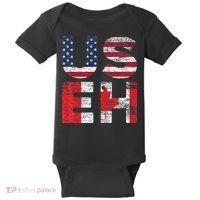 Canadian Pride American USA USEH US Flag Canada Baby Bodysuit thumb 0