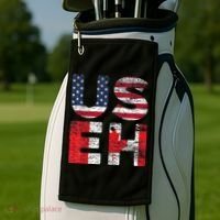 Canadian Pride American USA USEH US Flag Canada Golf Towel thumb 2