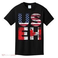 Canadian Pride American USA USEH US Flag Canada Kids T-Shirt thumb 0