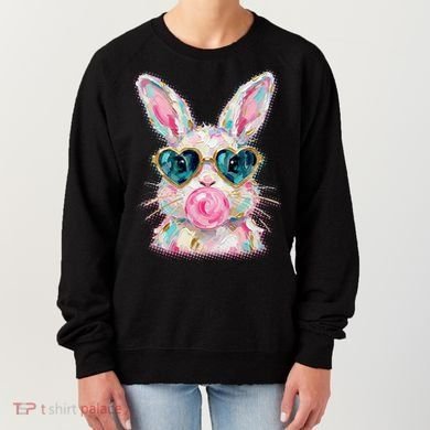Cute Pop Art Bubblegum Easter Bunny Women's Sweatshirt