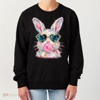 Cute Pop Art Bubblegum Easter Bunny Women's Sweatshirt thumb 0