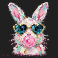 Cute Pop Art Bubblegum Easter Bunny Women's Sweatshirt thumb 2
