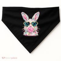 Cute Pop Art Bubblegum Easter Bunny USA-Made Doggie Bandana thumb 0