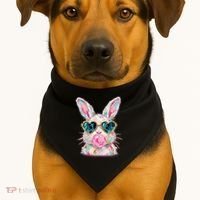 Cute Pop Art Bubblegum Easter Bunny USA-Made Doggie Bandana thumb 1