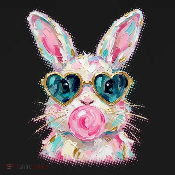 Cute Pop Art Bubblegum Easter Bunny Bucket Hat