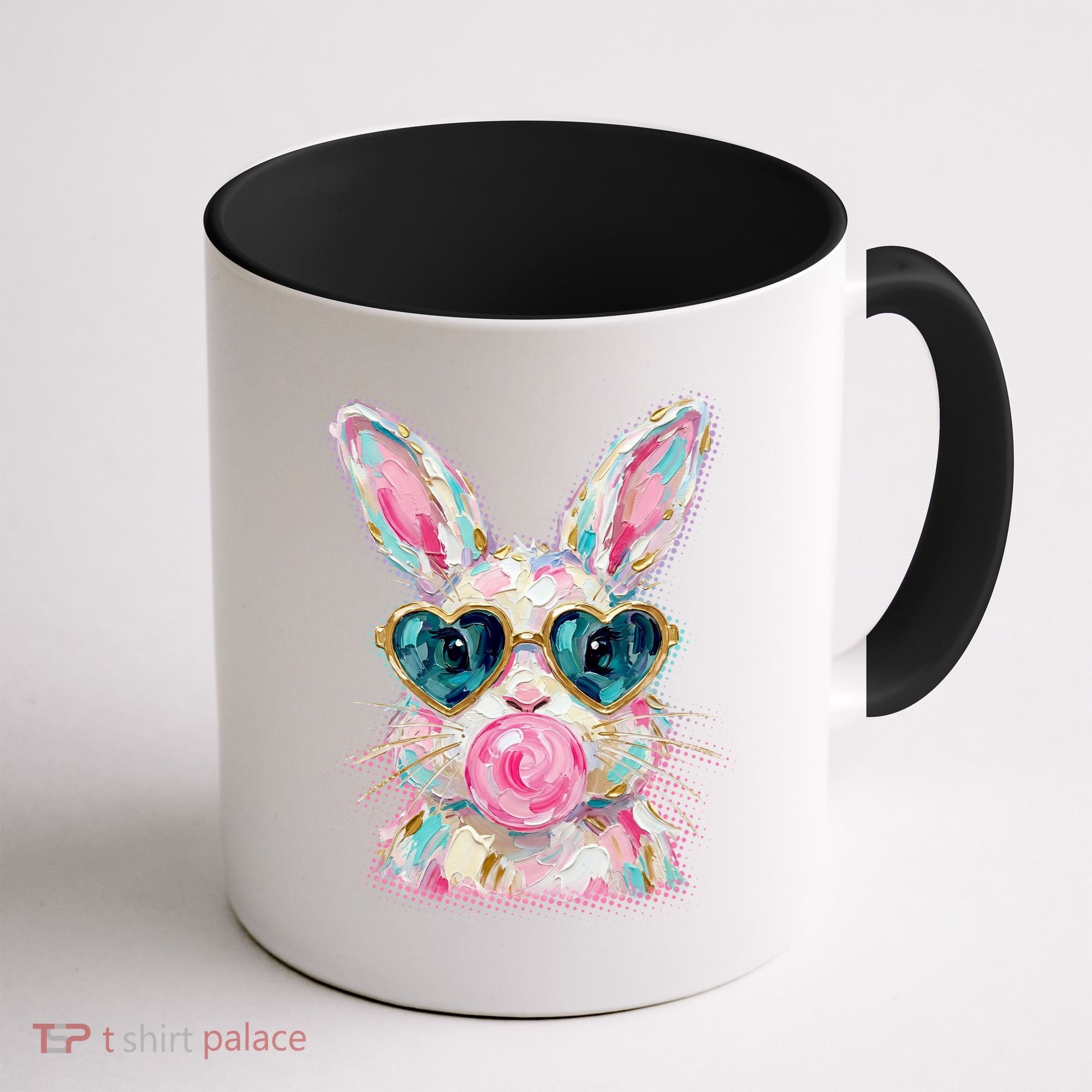 Cute Pop Art Bubblegum Easter Bunny Coffee Mug