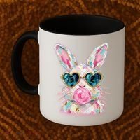 Cute Pop Art Bubblegum Easter Bunny Coffee Mug thumb 2