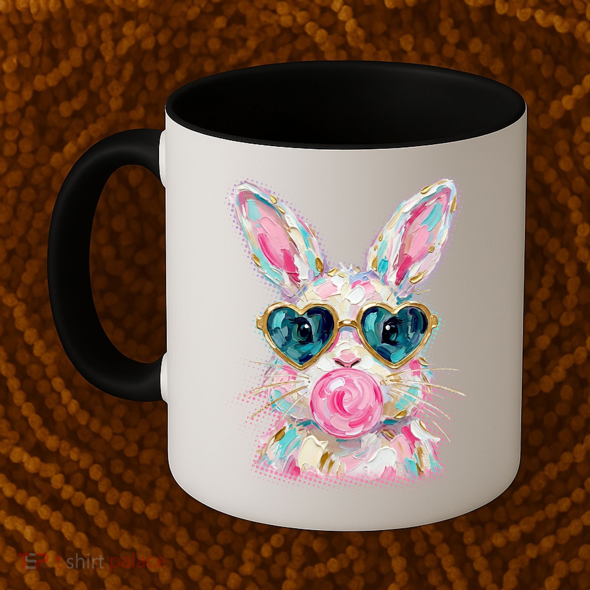 Cute Pop Art Bubblegum Easter Bunny Coffee Mug