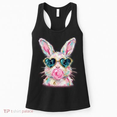 Cute Pop Art Bubblegum Easter Bunny Women's Tank Top