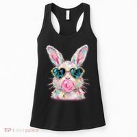 Cute Pop Art Bubblegum Easter Bunny Women's Tank Top thumb 0