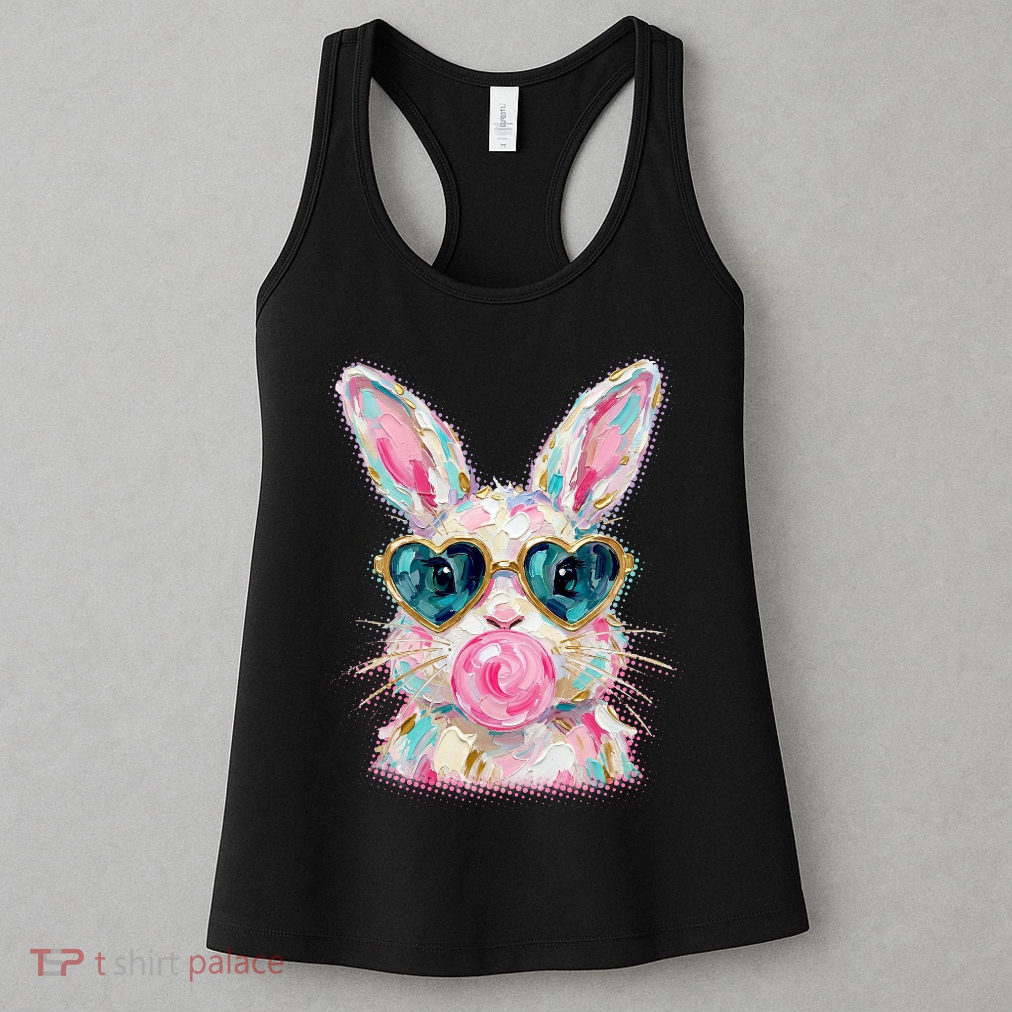 Cute Pop Art Bubblegum Easter Bunny Women's Tank Top
