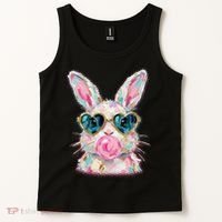 Cute Pop Art Bubblegum Easter Bunny Tank Top thumb 2