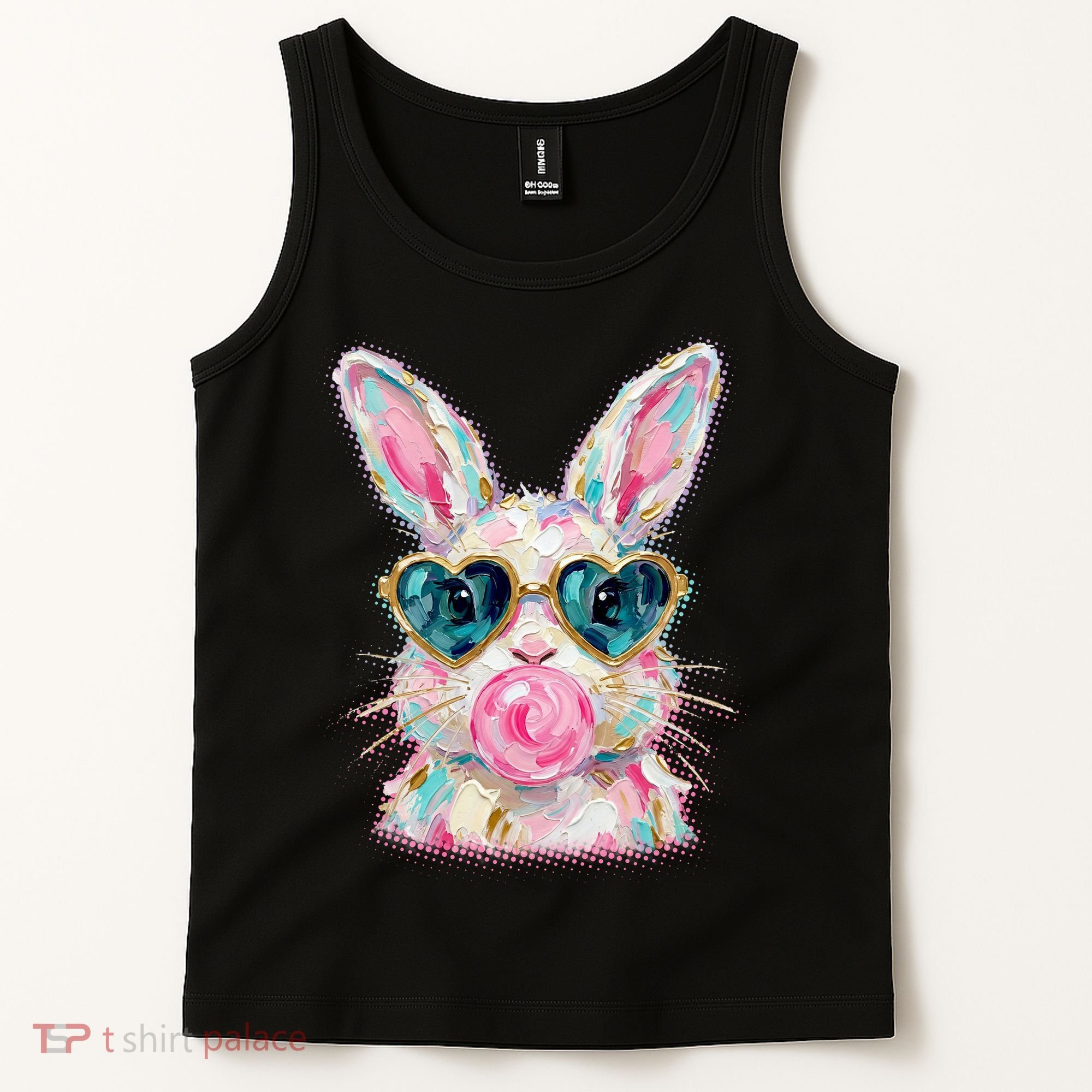 Cute Pop Art Bubblegum Easter Bunny Tank Top