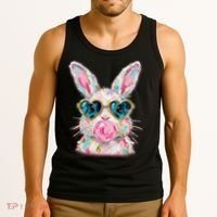 Cute Pop Art Bubblegum Easter Bunny Tank Top thumb 3