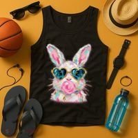 Cute Pop Art Bubblegum Easter Bunny Tank Top thumb 4
