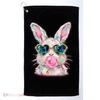 Cute Pop Art Bubblegum Easter Bunny Golf Towel thumb 0