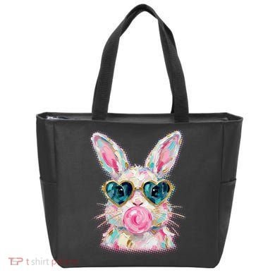 Cute Pop Art Bubblegum Easter Bunny Tote Bag