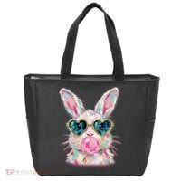 Cute Pop Art Bubblegum Easter Bunny Tote Bag thumb 0