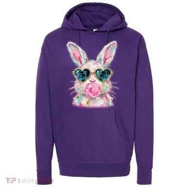 Cute Pop Art Bubblegum Easter Bunny Hoodie