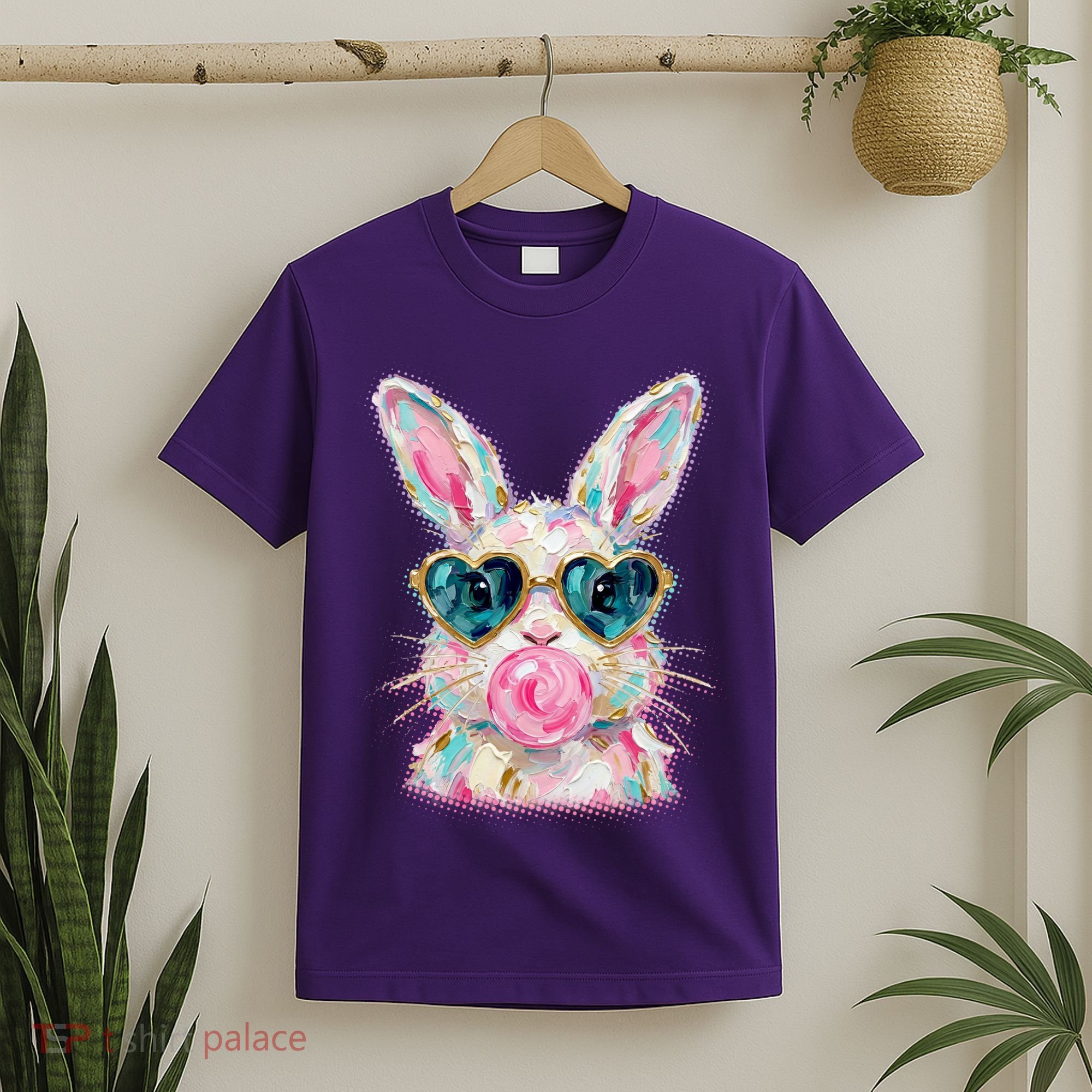 Cute Pop Art Bubblegum Easter Bunny T-Shirt