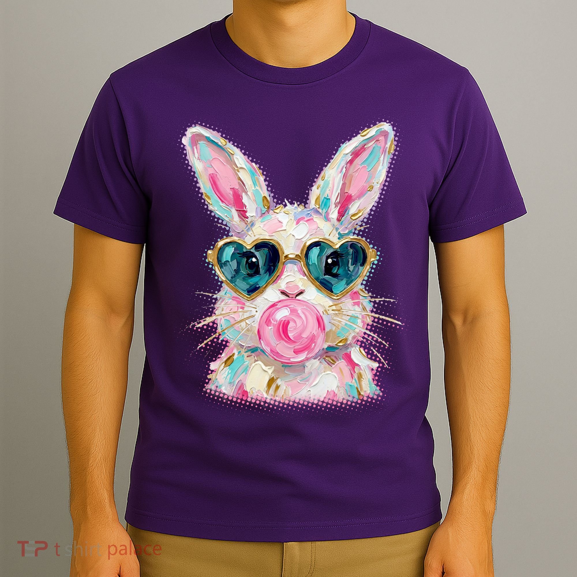 Cute Pop Art Bubblegum Easter Bunny T-Shirt