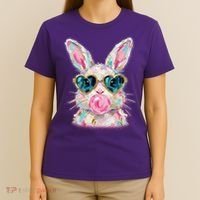 Cute Pop Art Bubblegum Easter Bunny T-Shirt thumb 4