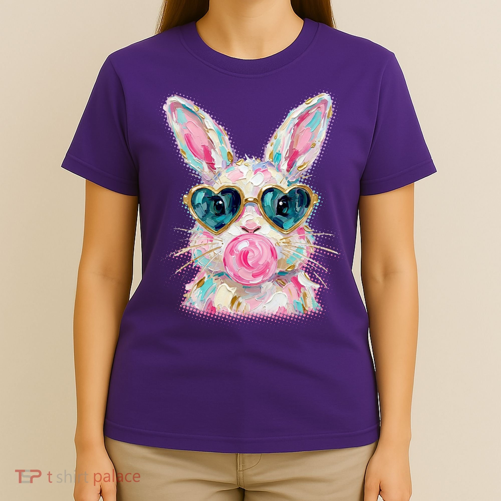 Cute Pop Art Bubblegum Easter Bunny T-Shirt