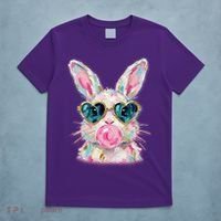 Cute Pop Art Bubblegum Easter Bunny T-Shirt thumb 5